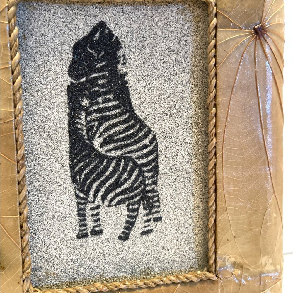 Handcrafted Photo Picture Album Indonesia Asia Natural Leaf Africa Zebra Rustic - Picture 3 of 11